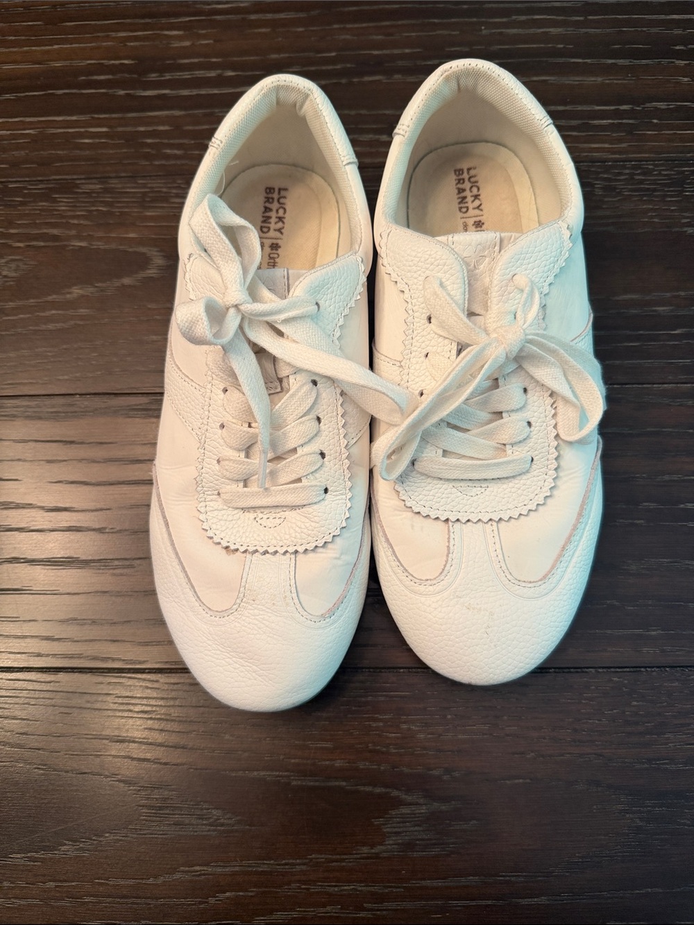 Lucky Brand Khalifo ortholite white Leather Lace-Up Sneakers